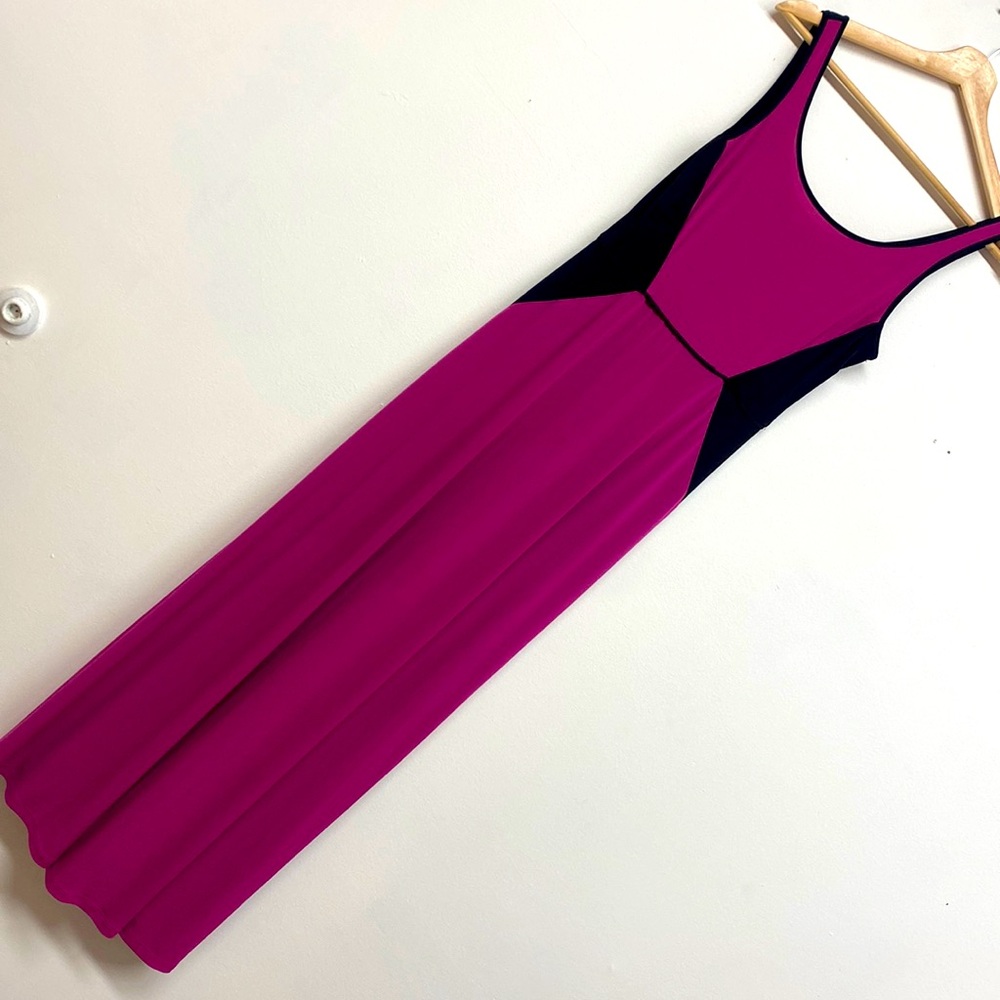 London times black and pink full length dress. Size 2